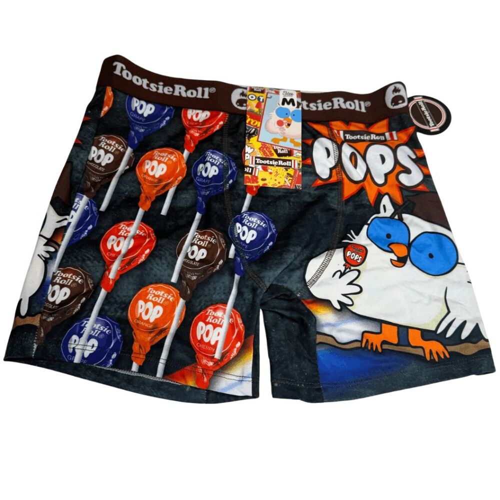Crazy Boxer Men's Tootsie Roll Pop Mr. Owl‎ Boxer Brief Multicolor Medium NWT
